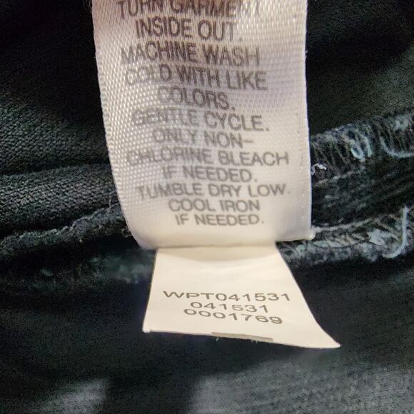 J.Jill Pants Womens 12 Black Stretch Corduroy Mid Rise Ankle Side Zip Tapered - Picture 6 of 11